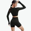 Two Piece Suit Women Seamless Yoga Set Gym Clothing Workout Sportswear High Waist Leggings Fitness Sport Crop Top(D,M)