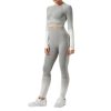Yoga Clothing Set Female Fitness Quick Dry Two-Piece Gradient Running Sports Suit(Small)