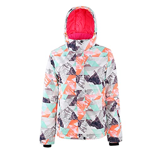 Women's Waterproof Ski Jackets Pants Set Windproof Girls Snowboard Suit Colorful Printed Snowsuit
