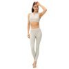 Female Yoga Suit Two-piece Set High Waist Sports Vest With Bra Nude Tight Pants And Multi Pocket Women's Fitness Suit