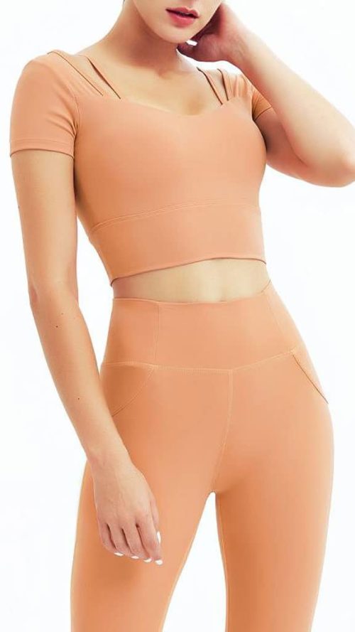 Women's Workout Sportswear Seamless Yoga Set Sport Suit Two Piece Female Clothes Gym Clothing High Waist Leggings(E,M)