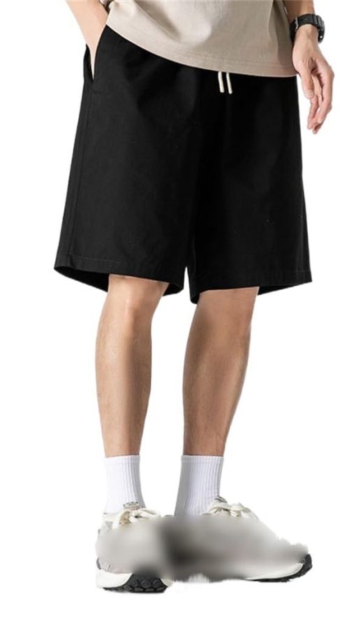 CSCDD American Shorts Black Men Candy Color Summer Kids Loose Casual Sports Five Pants