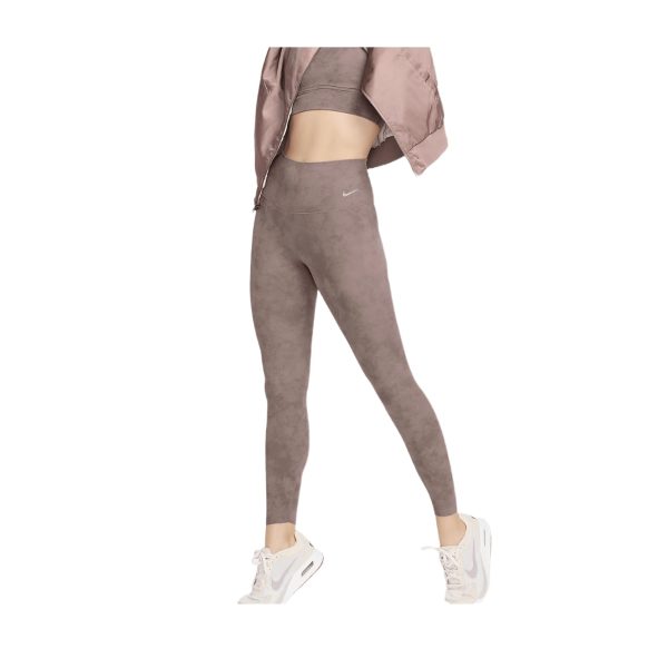Women's Zenvy Tie-Dye Gentle-Support High-Waisted 7/8 Leggings, Smokey Mauve
