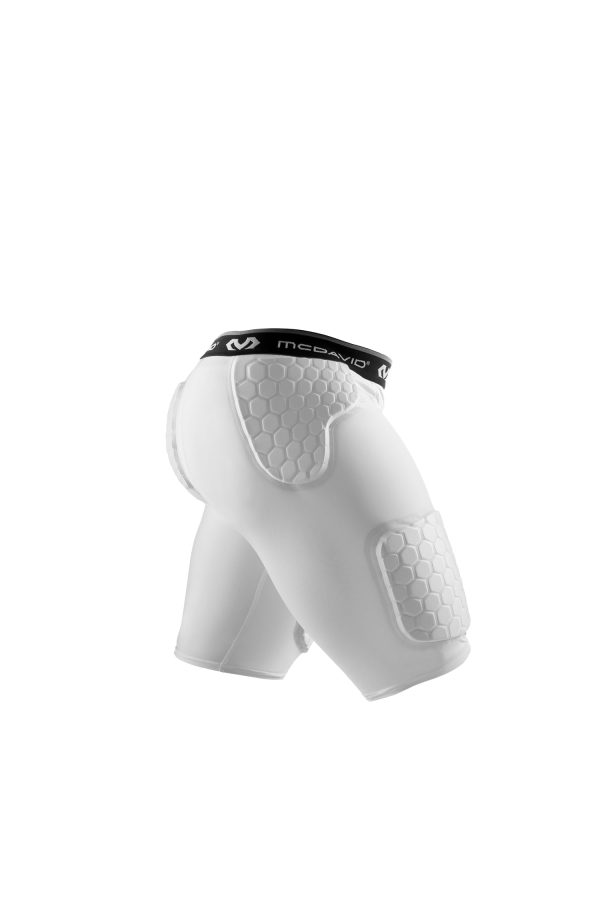 Men's Compression Shorts w/HEX Pads Dual-Density Tights w/Hip, Tailbone, Thigh Padding for w/Cup Pocket, Football