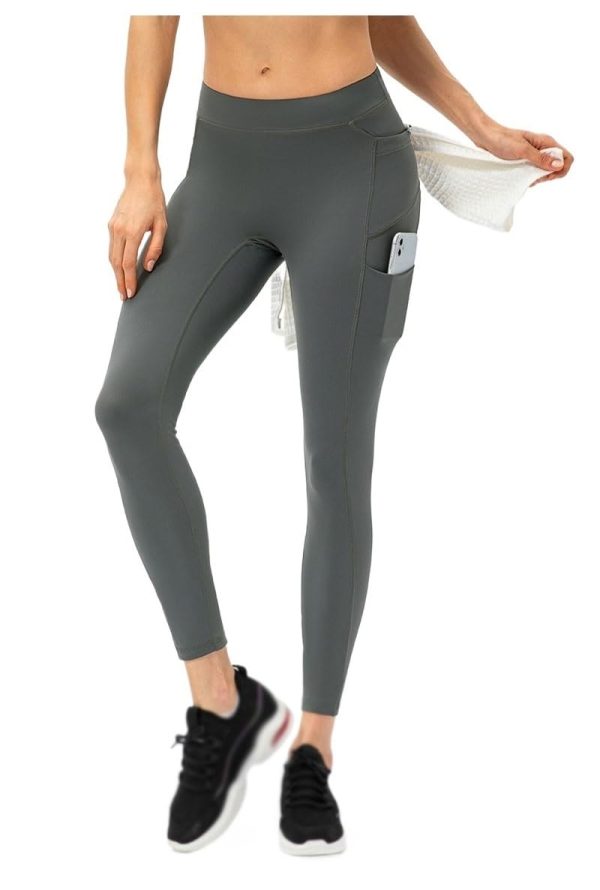 2 Pieces Zipper Yoga Suits Fitness Paded Crop Tank Top Tennis Multi Pocket Leggings Golf Sets