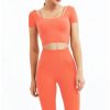 Women's Workout Sportswear Seamless Yoga Set Sport Suit Two Piece Female Clothes Gym Clothing High Waist Leggings(A,Small)