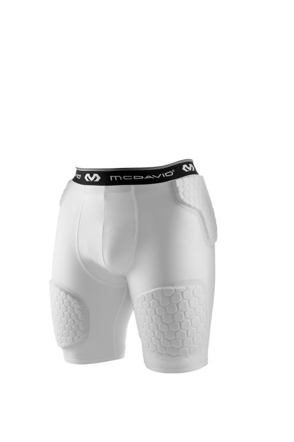Men's Compression Shorts w/HEX Pads Dual-Density Tights w/Hip, Tailbone, Thigh Padding for w/Cup Pocket, Football