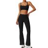 Long Sleeves Sports Set Women Quick-Dry Yoga Clothing Fitness Bra Sweatpants Gym Set Women Workout Tracksuit