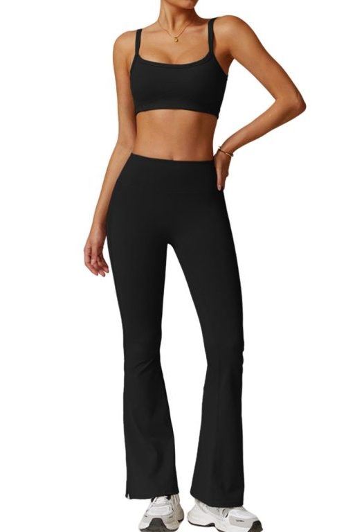 Long Sleeves Sports Set Women Quick-Dry Yoga Clothing Fitness Bra Sweatpants Gym Set Women Workout Tracksuit