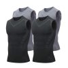 Men's Sleeveless Shirt Sport Compression Vest 4-3Pack, Quick-Drying, Fitness, Basketball, Running