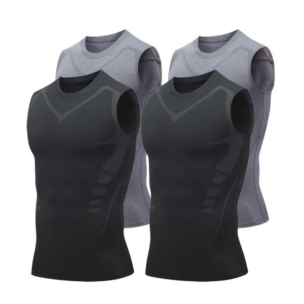 Men's Sleeveless Shirt Sport Compression Vest 4-3Pack, Quick-Drying, Fitness, Basketball, Running