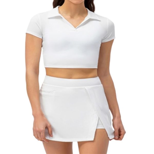 Women's Tennis Skirt Set Yoga Leisure Sports Suit Short Skirt for Running Golf Badminton Fitness