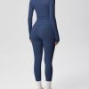 Two Pieces Women's Solid Backless Tracksuit Set Sleeves and Long Pants High-Waisted Tight Yoga Pants Long Sets