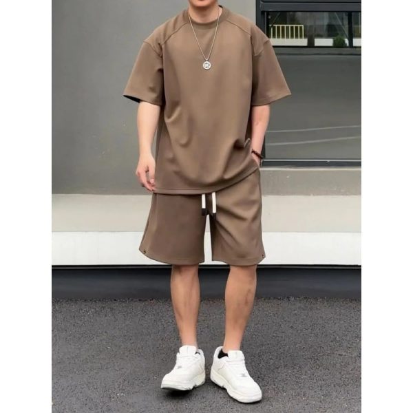 HBJWOV Leisure Sports Set Round Neck Loose Set