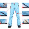 Women's Waterproof Ski Jackets Pants Set Windproof Girls Snowboard Suit Colorful Printed Snowsuit