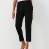 Women's 25.5" Petite Easy Pull-on Pants with Stretch Crepe Fabric, Straight Leg Classic Fit, Cropped Work Slacks