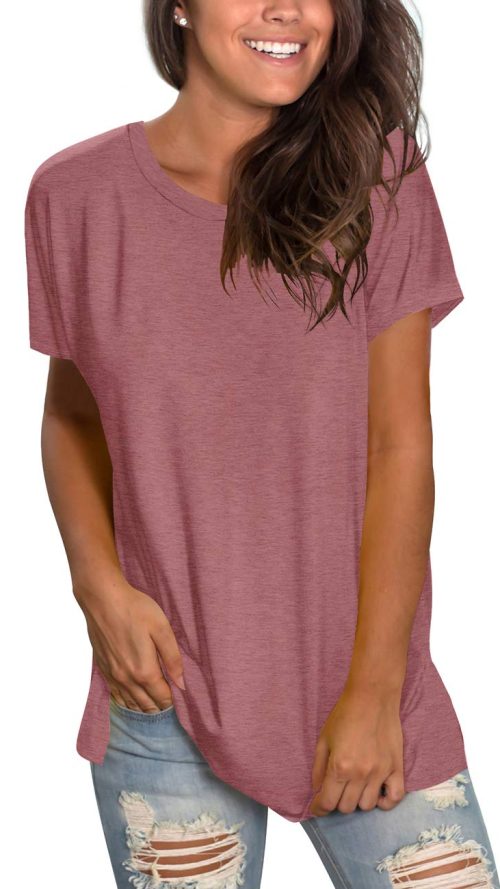 Womens Loose Fit Tshirts Short Sleeve Summer Tops Casual Workout Yoga Tunic T Shirts Tops