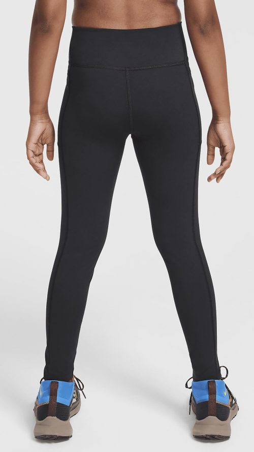 Girls' Dri-fit One Tights Pockets (Little Big Kid)