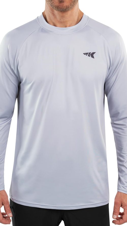 UPF 50 Fishing Shirts for Men, Long Sleeve Fishing Hiking Shirt, Breathable Moisture Wicking, Sun Shirts for Men