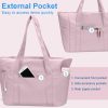 Tote Bag for Women, Travel Essentials Large Tote Bag with Zipper, Top Handle Handbag for Travel, Work
