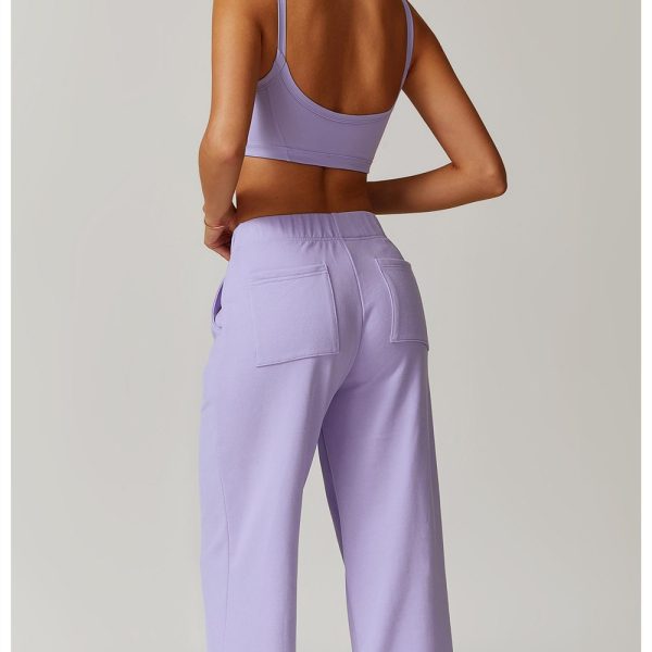 Long Sleeves Sports Set Women Quick-Dry Yoga Clothing Fitness Bra Sweatpants Gym Set Women Workout Tracksuit