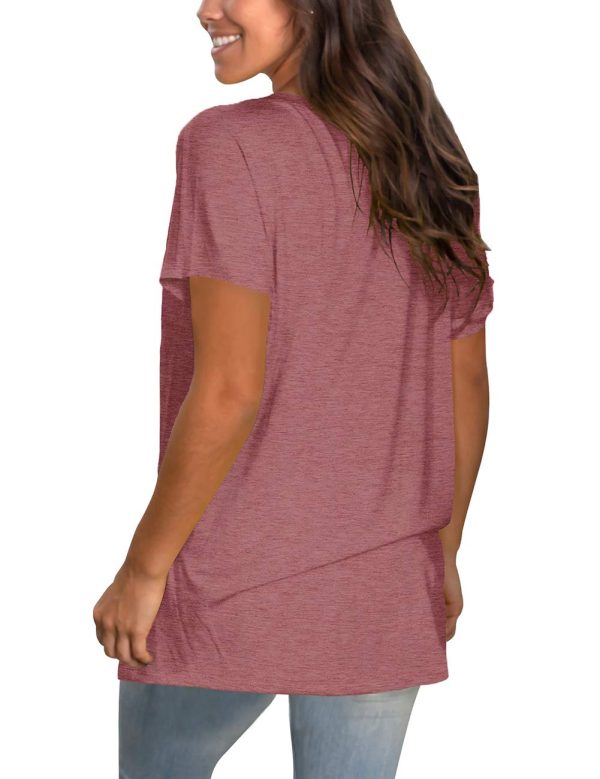 Womens Loose Fit Tshirts Short Sleeve Summer Tops Casual Workout Yoga Tunic T Shirts Tops