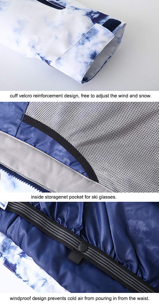 Ski jacket Snowboard Jacket Womens High Windproof Colorful Snow Jacket Pants Set