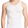 Men's Silk Tank Tops Sleeveless Pure Silk Undershirt Super Absorbent and Breathable Classic A Shirts