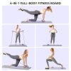 Pilates Board-Pilates Reformer Set 6 in 1 Multifunctional Abdominal Pilates Board for Home Workout Equipment, Foldable Pilates