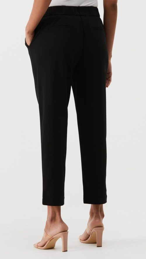 Women's 25.5" Petite Easy Pull-on Pants with Stretch Crepe Fabric, Straight Leg Classic Fit, Cropped Work Slacks