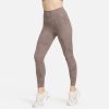 Women's Zenvy Tie-Dye Gentle-Support High-Waisted 7/8 Leggings, Smokey Mauve