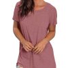 Womens Loose Fit Tshirts Short Sleeve Summer Tops Casual Workout Yoga Tunic T Shirts Tops
