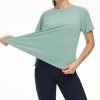 Women's Short Sleeve Workout Shirts Breathable Yoga T-Shirts with Side Slits Athletic Tee Tops