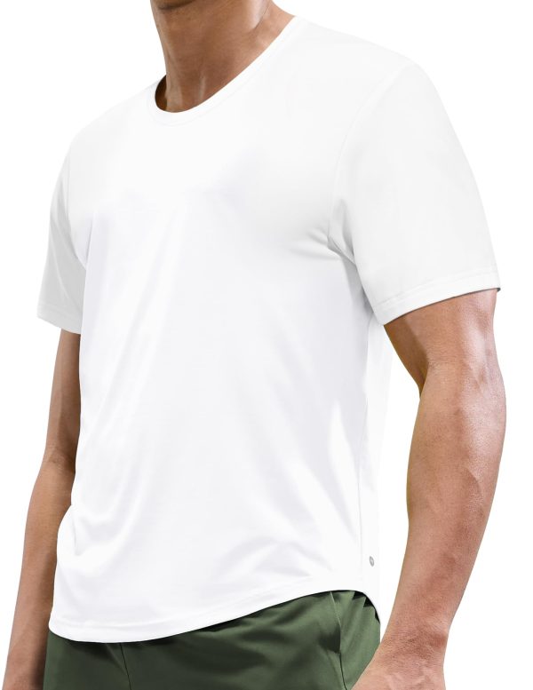 Men's Workout T Shirts Dry Fit Short Sleeve Athletic Gym Running Lightweight Performance Tee Tops, Polyester, UPF 50+