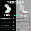 Lux Dual Grip Socks - Soccer Grip Socks for Men and Women. GripArray Performance & Comfort