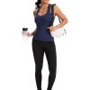 Women's Workout Tank Top with Built-in Bra, Slight V-Neck Racerback Sports Shirt, Breathable Athletic Camisole