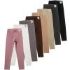 8 Pack Girls Leggings Yoga Pants for Girls Full Length Stretchy Pants Toddler Girl Solid Basic Leggings