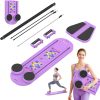 Pilates Reformer Board – 5-in-1 Foldable Pilates Machine for Home Workout, Portable Fitness Board with Resistance Bands, Full