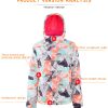 Women's Waterproof Ski Jackets Pants Set Windproof Girls Snowboard Suit Colorful Printed Snowsuit