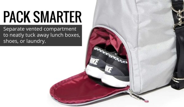 Gym Duffel Bag for Men or Women – Bag with Shoe, Laptop & Wet Compartment - Perfect Sports or Workout Shoulder Bag with Multiple