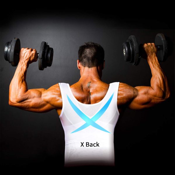 Mens Slimming Body Shaper Vest Chest Compression Shirt Abs Abdomen Slim Tank Top Undershirt
