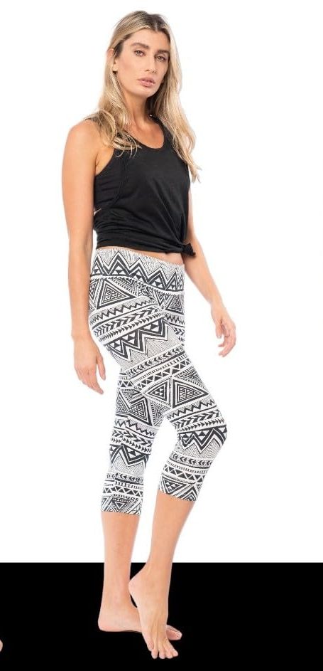 Womens' Capri Length Skinny Pant Leggings | Ultra Soft Active Stretch Pants | Multi Packs & Colors