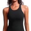 Racerback Tankini Tops for Women High Neck Modest Bathing Swim Suits Sporty Tank Only No Bottom