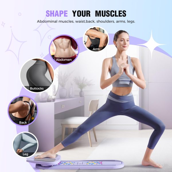 Professional Pilates Reformer Board - Foldable Home and Studio Pilates Equipment for Full Body Workout, Unisex | Portable Gym