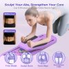 Pilates Reformer Board – 5-in-1 Foldable Pilates Machine for Home Workout, Portable Fitness Board with Resistance Bands, Full