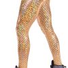/ Funstigators Festival Clothing: Holographic Gold Merman Meggings - Made in USA (Gold Mermaid, L)