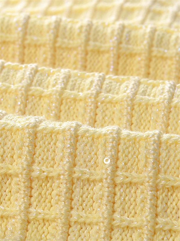 Women's Grid Print Skirt Set - Round Neck Long Sleeve Top & High Waist Mini Skirt