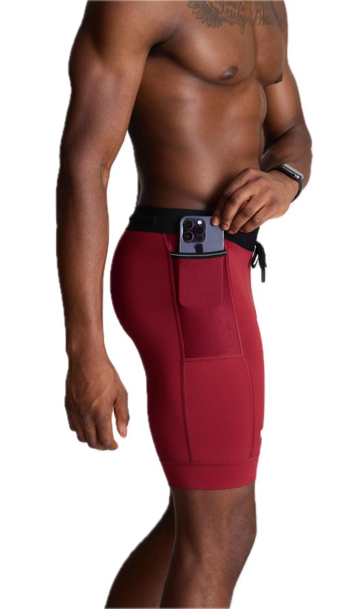 Sprint Half Tight Compression Shorts with Phone Pocket for Men
