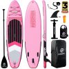 Inflatable Stand Up Paddle Board Premium SUP Accessories, Backpack, Wide Stance, Surf Control, Non-Slip Deck, Leash, Paddle and