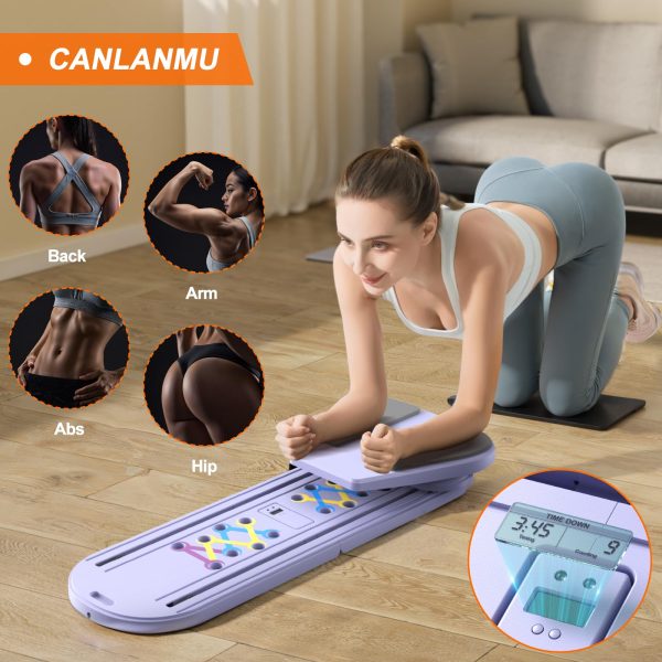 Pilates Board,Multifunctional Rebound Abdominal Board,Foldable Pilates Reformer Set,Ab Core Trainer Machine,Ab Board,Exercise